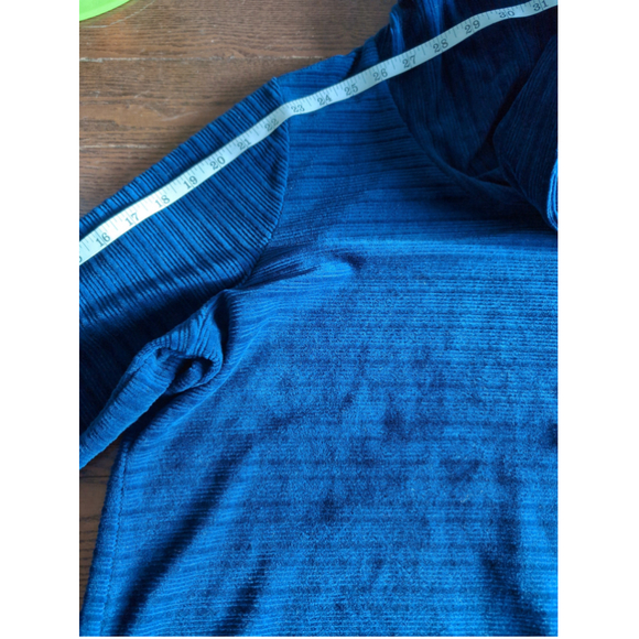 T by Talbots Navy Blue Velvet Corduroy Shawl Turtle Collar Sweater Women Sz 1X - Picture 7 of 7